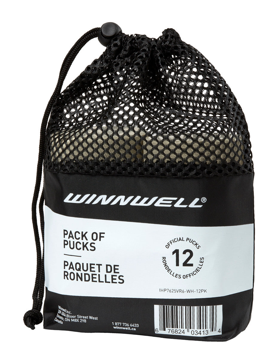 Ice Hockey Pucks ( 12PK - White Goalie Training)