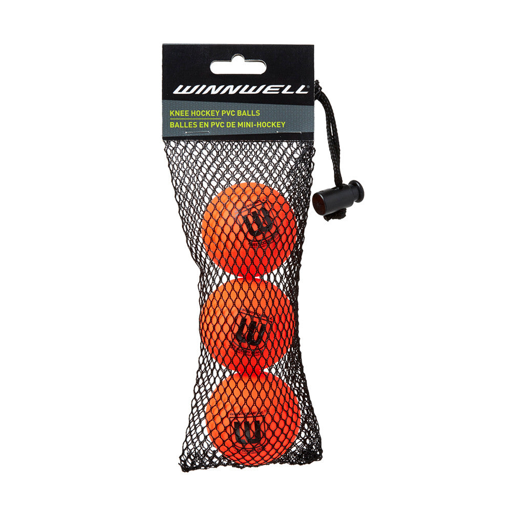 Knee Hockey Ball 50mm PVC Orange 3-Pack
