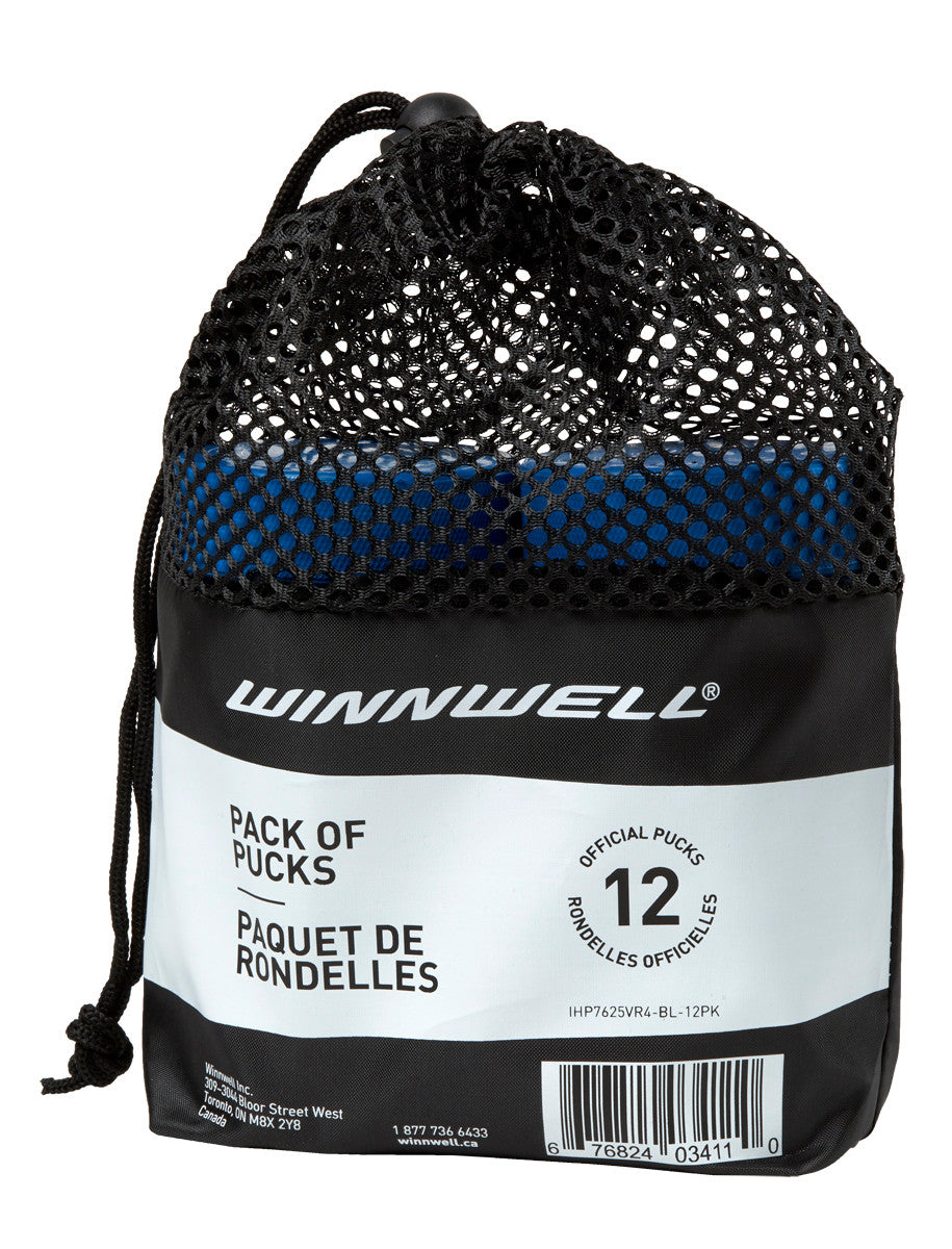 Ice Hockey Pucks (Blue 4oz) - 12 Pack